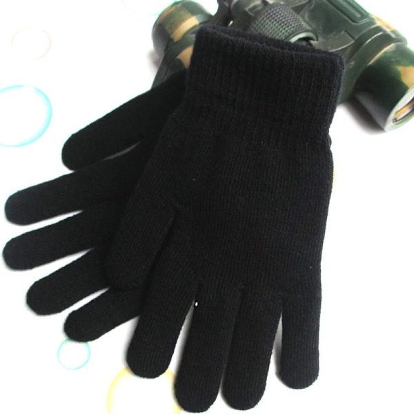 1 Par Herr Vinter Varma Stickade Handskar Flexibla Fullfingerhandskar Tjocka Ull Kashmirhandskar för Smart Phone Tablet 3