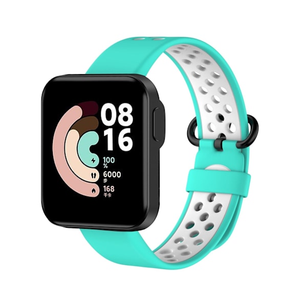 Udskiftnings sportsrem til XiaoMi Mi Watch Lite rem silikone åndbare urremme til Mi Watch Lite urrem armbånd Red and White