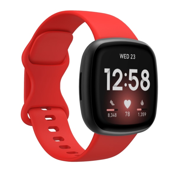 Byte av mjukt watch för watch för Fitbit Versa 3/Fitbit Sense klockband Armbandsband Red L