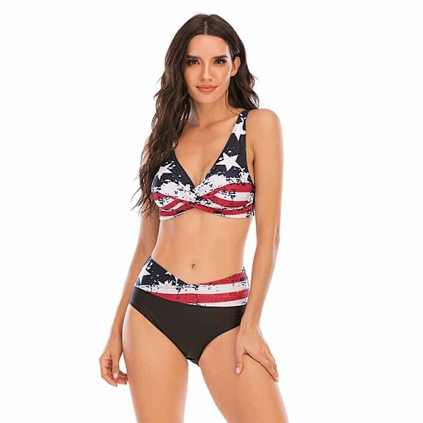 Tyttöjen uimapuku Bikini Split Bikini Naisten seksikäs slim uima-asu Silk color M