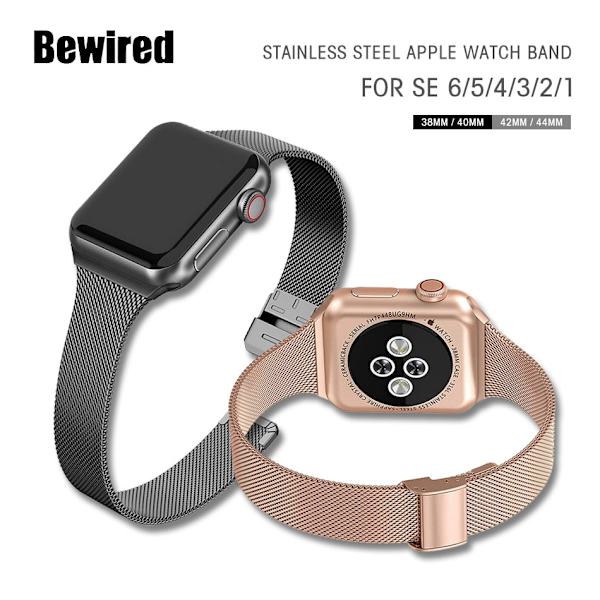 Ohut kellon ranneke Apple Watch SE 6/5/4 40MM 44MM -kelloon Metallinen rannekoru iWatch Series 3/2/1 38MM 40MM -sarjaan Silver for 38MM and 40MM