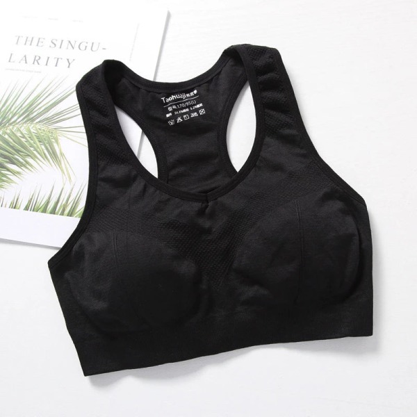 Yoga BH Topp Push Up Fitness Underkläder Sporttoppar För Kvinnor Red L