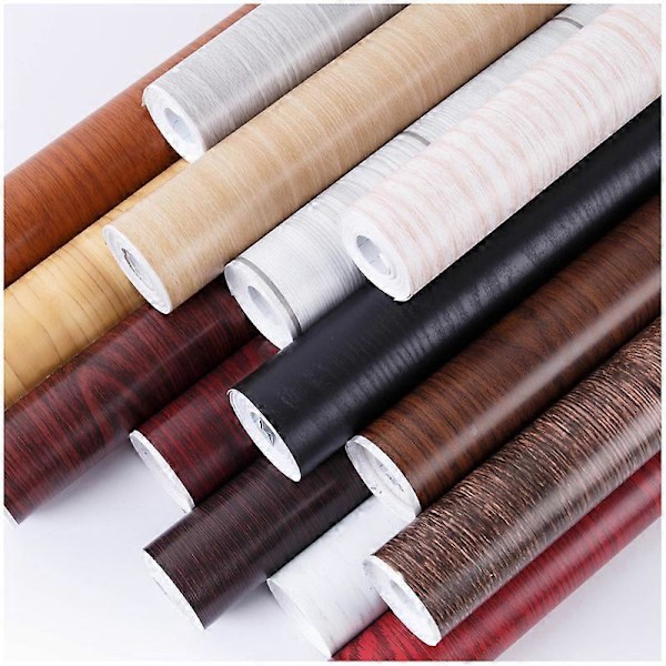 Puunsyykuvioiset tarrat vedenpitävä seinätapetti itseliimautuva huonekalukaappi työpöydän kunnostus style3013 style3013