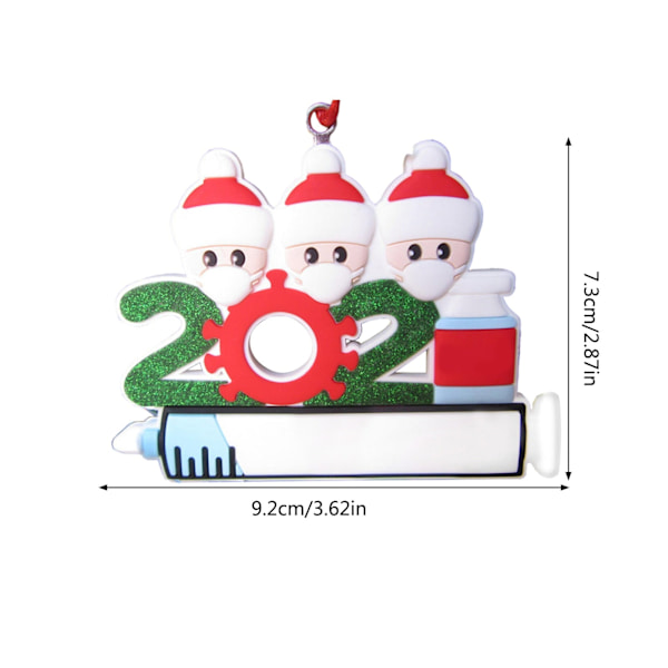 Personlig Familj Julgran Julgranskula Dekoration Ornament Älg Hjort Familj Julhelg Dekorationer 6 heads