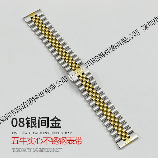 Kellon ranneke Apple Watch iWatchille Soveltuu: 1-9 sukupolvi/SE 38/40/41mm 8 hopea ja kulta