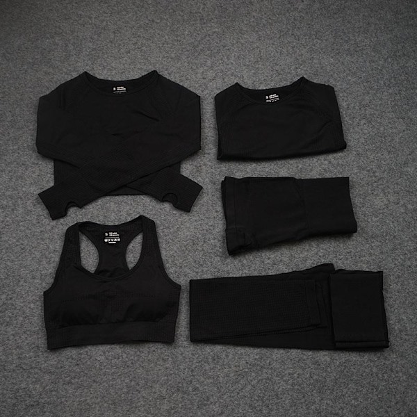 Yoga Sett Treningsklær Løping Treningsklær For Kvinner Grey 2 pcs M