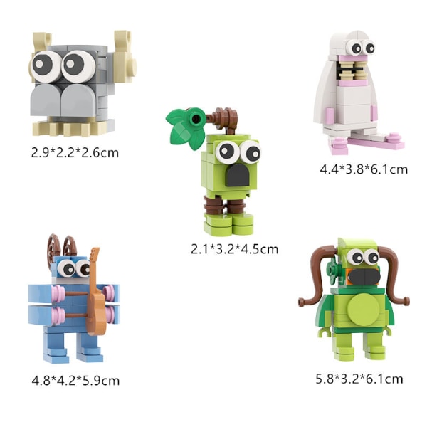 MOC Upplysning Litet Byggkloss Söt Monsterkör Litet Set My Singing Monster Small set (particles 168,0.052)