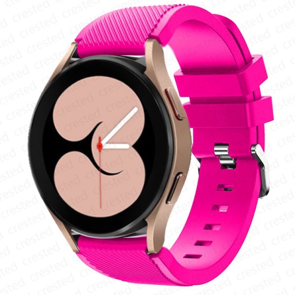 20mm 22mm Band för Samsung Galaxy Watch 4/Classic/3/46mm/42mm/Active 2 Gear S3/S2 Silicone Armband Huawei GT/2/GT2 Pro Trap pink 22mm
