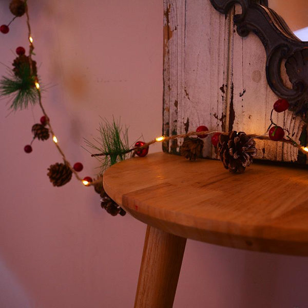 2M LED Ljusslinga Fairy Lights Girlang Kottar Klocka Barr Koppartråd Lampa För Bröllopsfest Jul Hem Utomhusdekoration Default Title