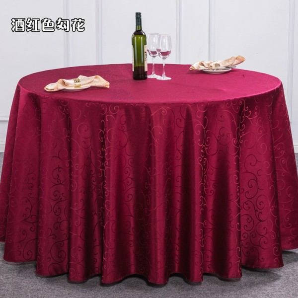 Hotell Bryllup Duk Restaurant Spisestue Rundt Bord Heklet Duk Rund Morning Glory Duk Bright red 1.4*1.8 M