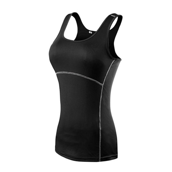 Yoga Trøje Løbe Hurtigtørrende Vest Høj elasticitet Tætsiddende Kvinder grey. XL