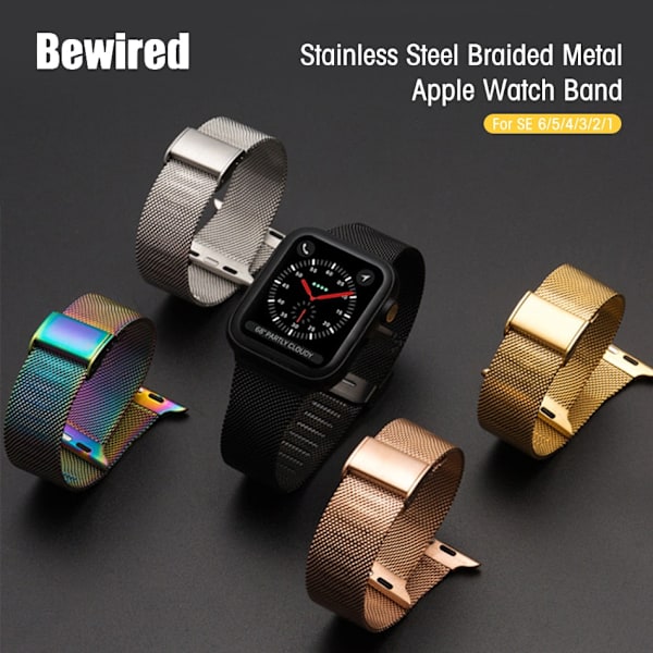 Ohut kellon ranneke Apple Watch SE 6/5/4 40MM 44MM -kelloon Metallinen rannekoru iWatch Series 3/2/1 38MM 40MM -sarjaan Silver for 38MM and 40MM