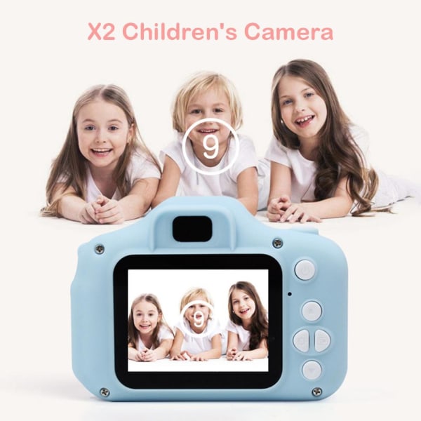 Barn Barnkamera Mini Pedagogiska leksaker för barn Baby Födelsedagspresent Digitalkamera 1080P Projektionsvideokamera NO TF Card Pink