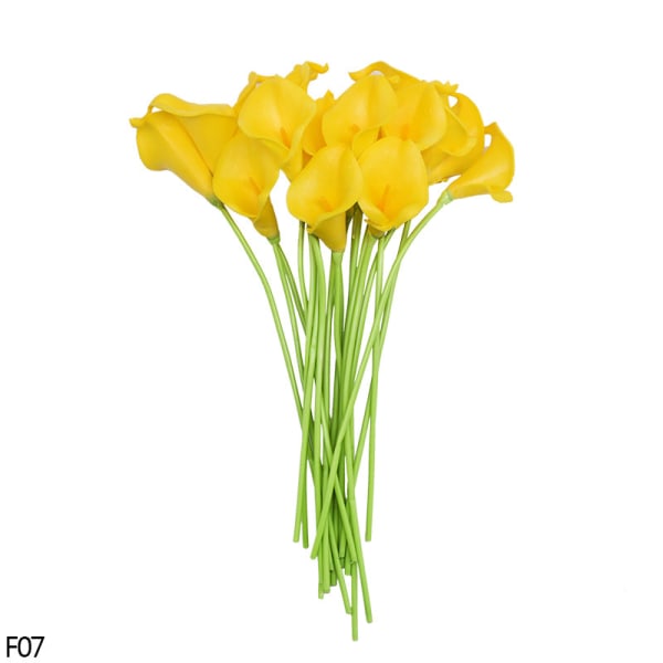 10 stk. høykvalitets ekte berøringsfølelse Calla Lily kunstige blomster Calla Lily bukett for bryllupsbukett Brude hjem blomsterdekorasjon F05 10pcs