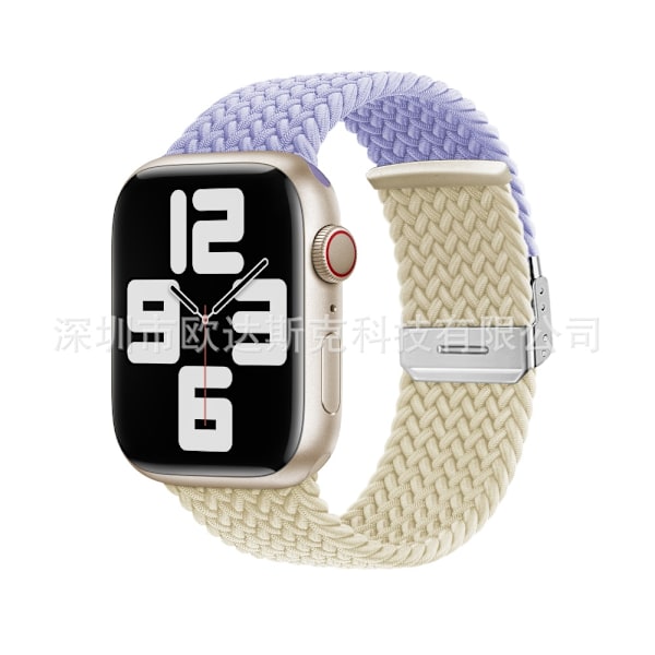 Kellon ranneke Apple Watch iWatch 38/40/41/ 10. sukupolvi 42mm sumu violetti tähtivalon värillä