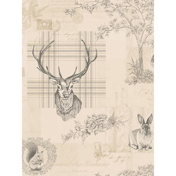 Richmond Highland Hirvi Tapetti Holden Charcoal Charcoal