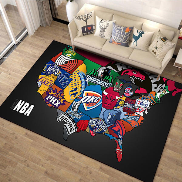 Basketballteppe Stue Sofa Salongbord Pute Soverom Nattbord Teppe Rom Dekorativt Teppe NBA-07 50*80cm
