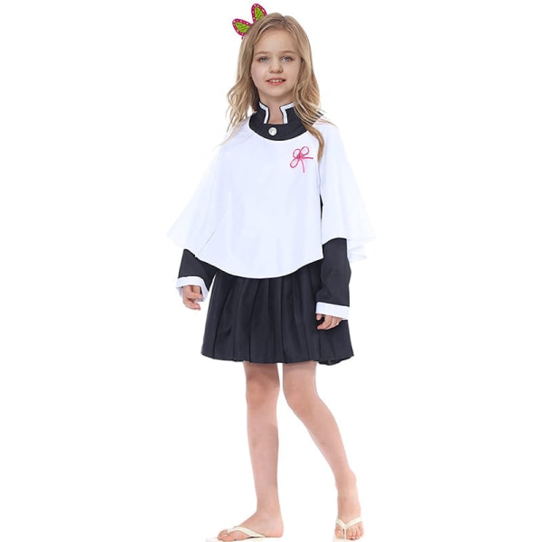 Kids Anime Demon Slayer Kimetsu No Yaiba Cosplay kostym Kimonor Kamado Tanjirou Kamado Nezuko Barn Halloween kostym Peruk kostym style11 Kids 150cm