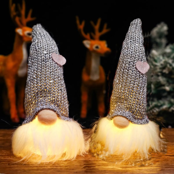 Juledekorasjoner Skog Eldre Anheng med Lys Ansiktsløs Dukke Oppheng Ornamenter Style A