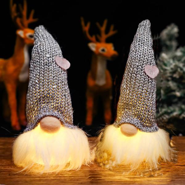 Juledekorasjoner Skog Eldre Anheng med Lys Ansiktsløs Dukke Oppheng Ornamenter Style D