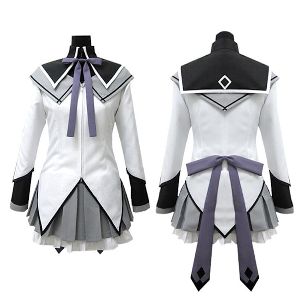 Anime Puella Magi Madoka Magica Akemi Homura Cosplay Kostyme Klær Tilpasning costume XL