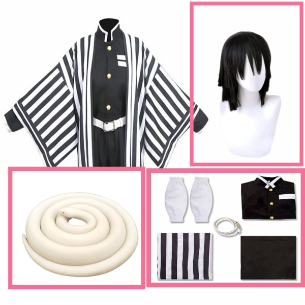 Anime Cosplay Demon Slayer Kimetsu No Yaiba Iguro Obanai Kostym Halloween Party White Snake Rekvisita A7 150