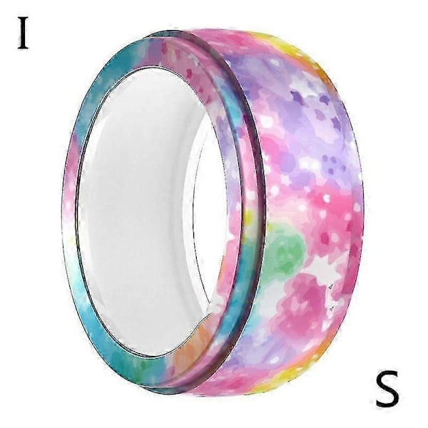 Ringbeskyttelseshylse Ringinnpakning for Oura Ring Gen3 Trykt Silikonetui Boris Starry sky S