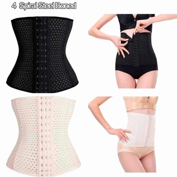 Shapewear Dam Midja Cinchers Dam Korsett Shaper Band Body Building Postpartum Magen Bantning Bälte Modelleringsrem Black XL