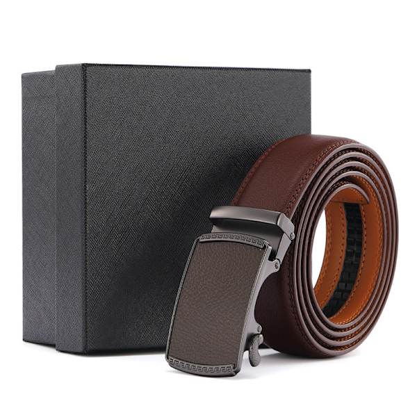 Allround Automatisk Spænde Bælte High-End Herrebælte Tilpasning black buckle 130cm