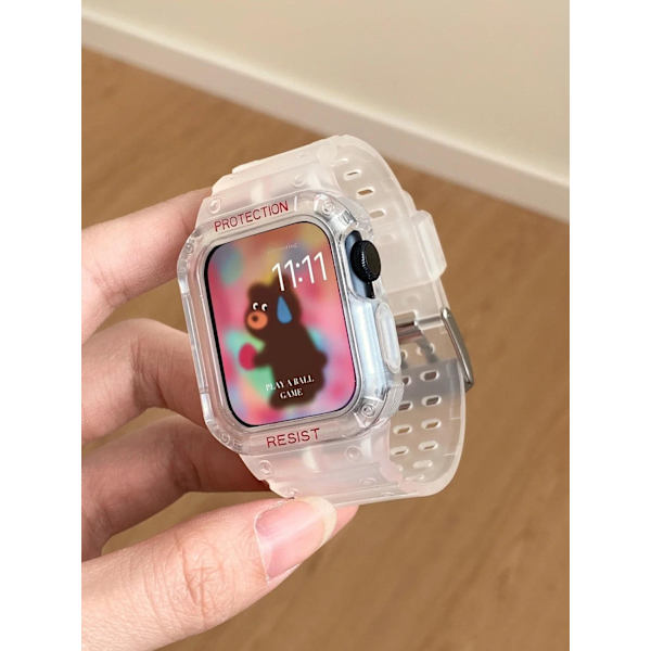 Klockarmband för Apple Watch iWatch 42mm /2/3 generation frostat transparent färg