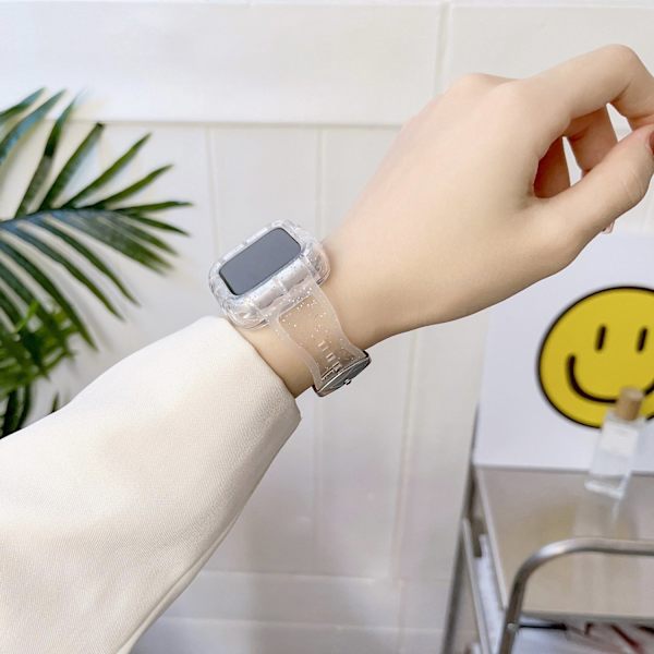 Klockarmband för Apple Watch iWatch 10:e generationen/42mm flash transparent