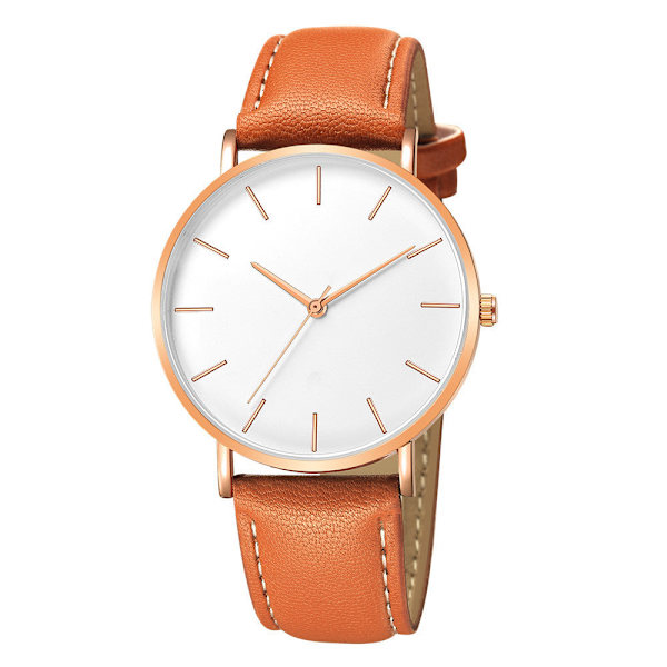 Klocka Enkel Klocka Casual Herrklocka Business Quartzklocka Modebälte Herrklocka Brown