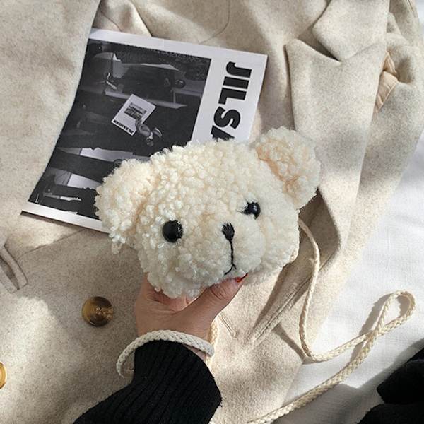 Söt Björn Plysch Axelväska För Barn Tecknade Budväskor kawaii Plyschväskor Små Flickor Gosedjur Ryggsäck 2