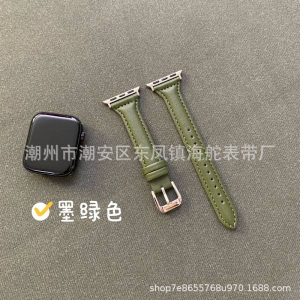 Klockarmband för Apple Watch iWatch 38/40/41 med anslutning mörkgrön