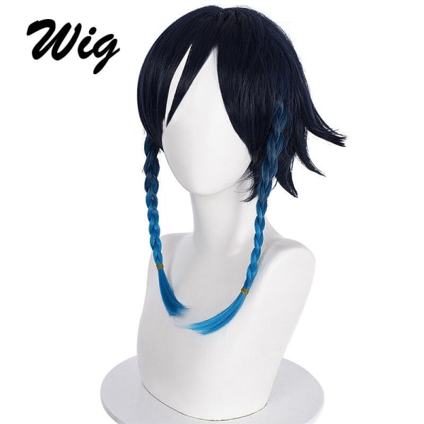 Genshin Impact Venti Cosplay Kostym Barbatos Kappa Peruk Tillbehör Kostym Halloween kostymer för kvinnor män costume and wig S