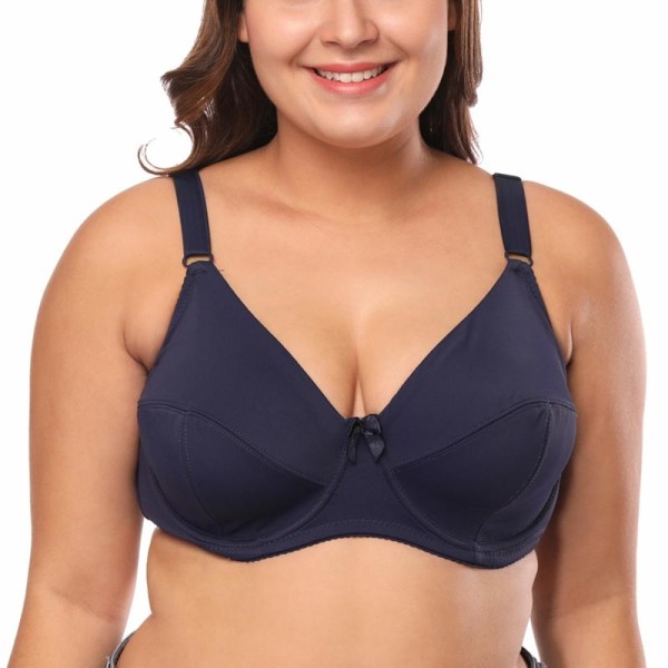 Sexig dam-bh ofodrad D-kupa underkläder bygel-bh Plus size-bysthållare 36D-46DD Beige 90D