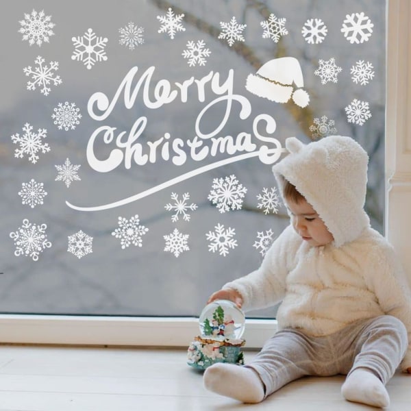 God Jul Dekor Vindusklistremerker Santa Elk Veggklistremerke For Jul Hjem Dør Vindu Display Dekor Godt Nytt År 2023 c