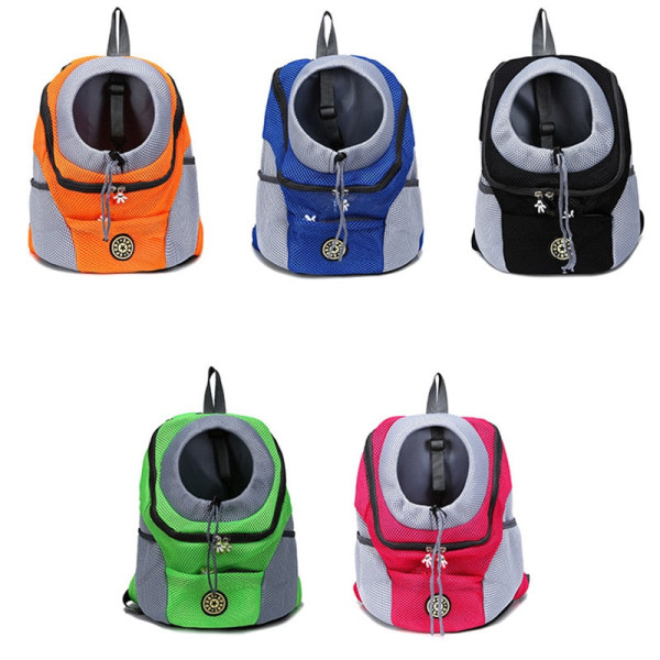 Kæledyrshundebærer Kæledyrsrygsæk Taske Bærbar Rejsetaske Kæledyrshund Fronttaske Mesh Udendørs Vandring Hoved Ud Dobbelt Skulder Sport NY A-Yellow with1bottle XL Bag