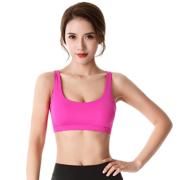 Yoga BH för Kvinnor Push Up Trådlös Löpning Gym Träning Yoga Underkläder Red XL