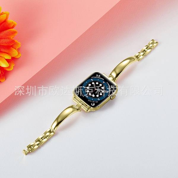 Klockarmband för Apple Watch iWatch 38/40/41/ 10:e generationen 42mm guld