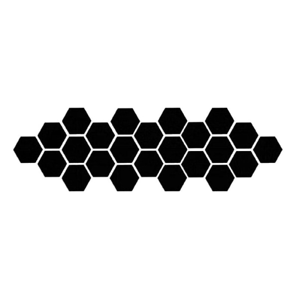 12 st/set DIY 3D Spegel Väggdekal Hexagon Heminredning Spegeldekoration Dekaler Konst Vägg Sovrumsdekoration Självhäftande Dekaler Black 80x70x40mm