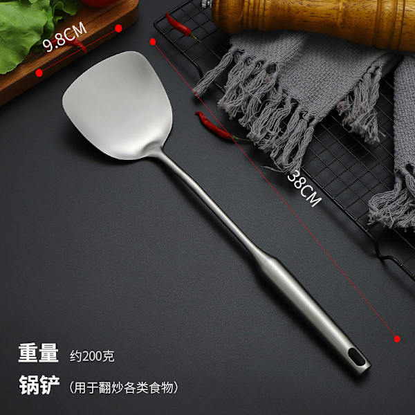 Spatel i rostfritt stål Hushållsmatlagning Soppsked och Silspatel Köksredskapsset 304 hollow handle spatula