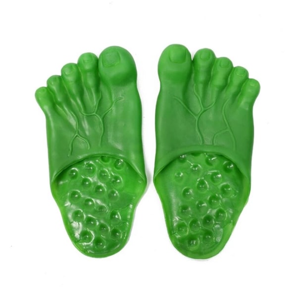 Tofflor Green Feet Bigfoot Count Toffelstrumpor Halloween Cosplay Ghost Hulk Bigfoot Sko Barfota Kostym Maskerad Trick A United States