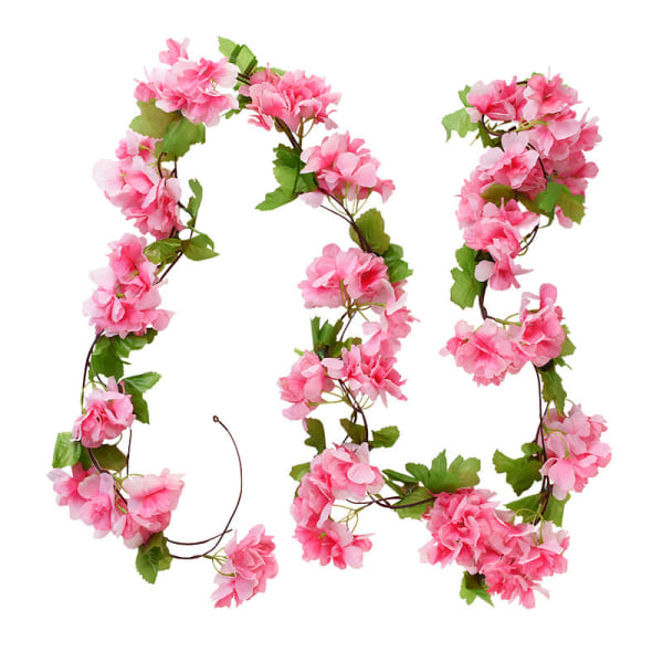 2,3 m Blomstergirlander Kunstig Blomstersnor med Blader Silke Sakura Kirsebærblomst Eføyranke For Hjem Hage Bryllupsbue Dekor F10 yellow vine