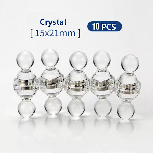 10 st Trycknålar Kontor häftstift Starka Neodymmagneter Konmagneter Supermagnet anslagstavla Schack Magnetiska trycknålar 10pcs crystal 21X15