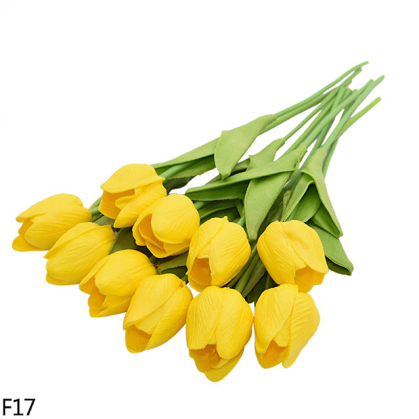 5/10 stk. Tulipan Kunstig Blomst Real Touch Kunstig Buket Falsk Blomst Til Bryllupsfest Dekoration Forsyninger Hjemmehave Ornamenter F17 10PCS