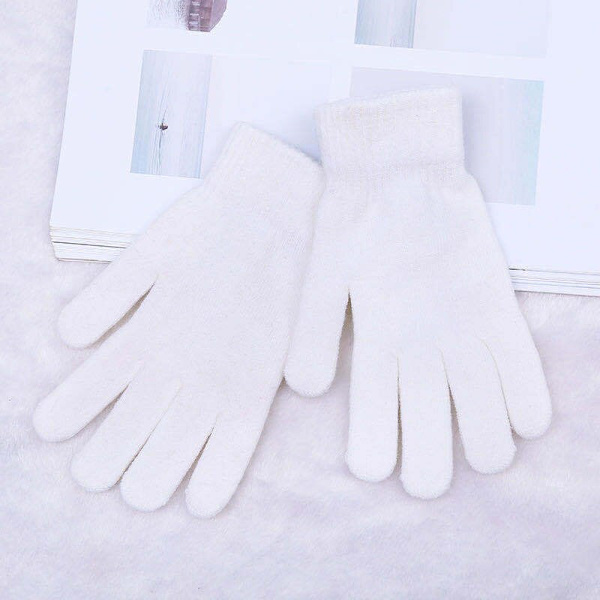 Vinter Dame Kasjmir Strikkede Hansker Høst Håndvarmer Tykk Fôring Hel Finger Votter Ski Korte Håndledd Hansker Dark Grey One Size