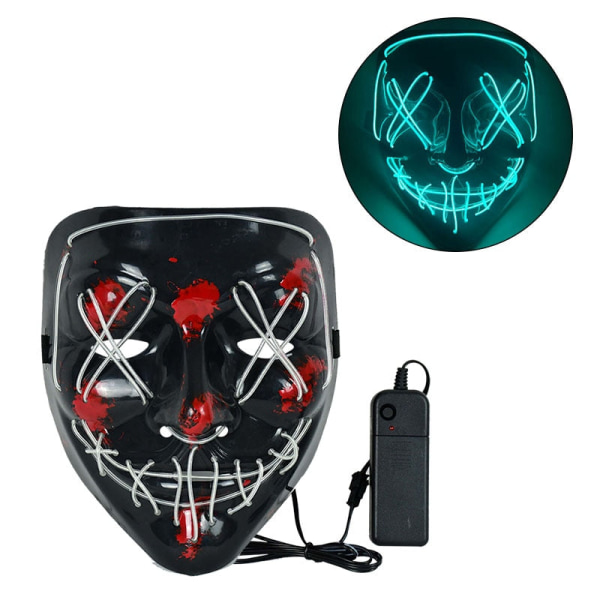 Cosmask Halloween Neon Maske Led Maske Masque Maskerade Festmasker Lysende Selvlysende Sjove Masker Cosplay Kostume Tilbehør M08
