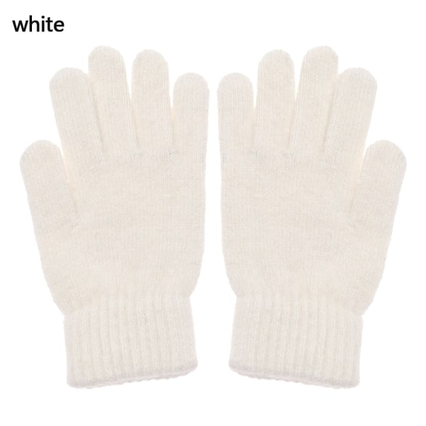 2023 Elastiska Fullfingerhandskar Varma Tjocka Cykelkörningsmode Dam Herr Vinter Varma Stickade Yllehandskar Utomhus B-5 One Size