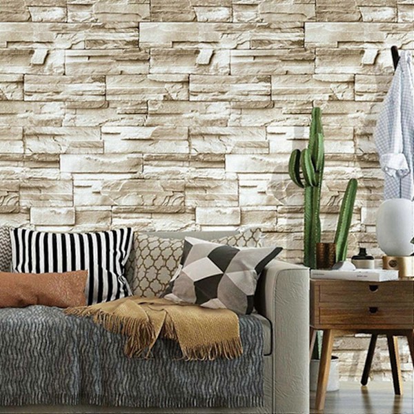 2 kpl 6M vinyyli 3D tiili kivi tarrapaperi itseliimautuva tapetti huonekalujen seinätarrat